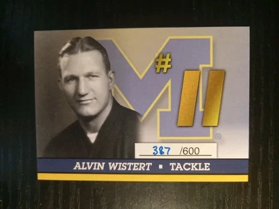 2002 TK Legacy Michigan Wolverines Retired Numbers #/600 Alvin Wistert #RN-3  - Image 1 of 2