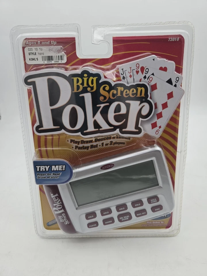 Radica Big Screen Poker Electronic Handheld Game 73010 2002