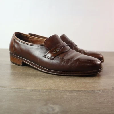 Florsheim Loafers Mens Size 8 EEE Dress Shoes Brown Apron Toe Slip On 30250 - Image 1 of 4