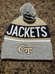 Neu mit Etikett Georgia GA Tech gelbe Jacken Bommel Strick Beanie Mütze fesselnde Kopfbedeckung - Bild 1 von 8