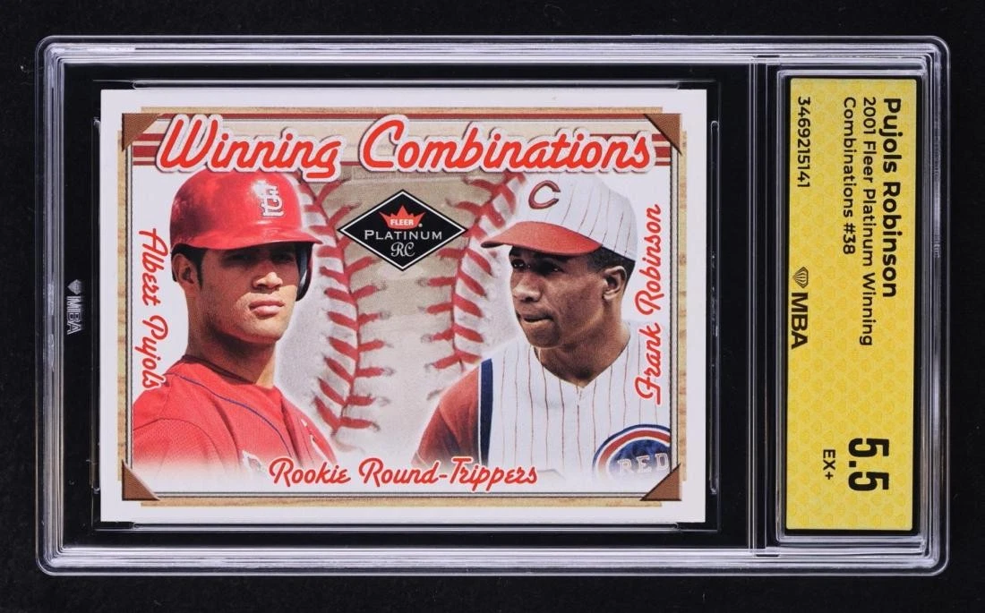 その他  Pujols Auto Fleer Albert Pujols Rookie Fleer Baseball Trading Cards & Accessories