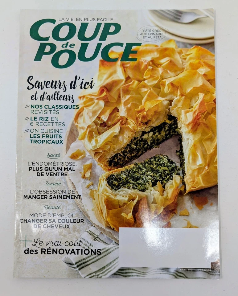 Coup de Pouce Vol. 38 #1 - Mars 2021 - Saveurs d'ici et d'ailleurs (Sac/Carton) - Image 1 of 4