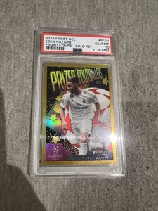 2019 Topps Finest UCL Eden Hazard Prized Footballer /50 PSA10 - Picture 1 of 2