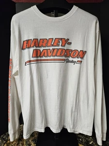 Harley Davidson Camicia Uomo Taglia Large Maniche Lunghe Racing Unisex Twin Cities  - Foto 1 di 8