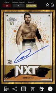 2025 Topps WWE Slam Chrome Mark Coffey Gold Superfractor 1cc - Legendary 1/1 NXT - Bild 1 von 3