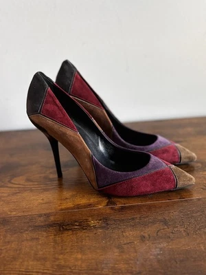 Zapatos de tacón alto de gamuza multicolor Roger Vivier Paris 39,5 Foto 1 de 4