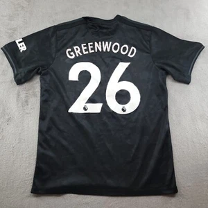 Manchester United Jersey Mens Large Black #26 Greenwood Soccer Football Shirt - Picture 1 of 12