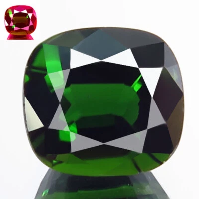 Натуральный хром турмалин 1,08 карата безупречный лучший хром зеленая подушка идеальный покрой! - Изображение 1 из 4