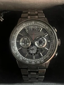 CITIZEN Nighthawk ECO-Drive WCA4377-53H Perpetual Calendar Chronograph Watch - Picture 1 of 3