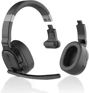 Bluetooth Headset/Kopfhörer Mikrofon (2 IN 1) Single/Dual Ear Mehrzweck NEU - Bild 1 von 3