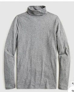 voted best turtleneck by strategist J Crew gray tissue weight turtleneck S - Picture 1 of 5