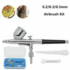 Dual Action Gravity Feed 0,2/0,5 mm Spritzpistole Airbrush Nail Art Paint Tattoo - Bild 1 von 13