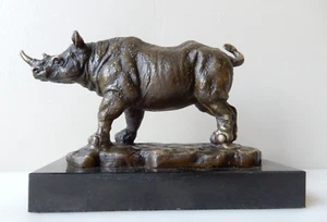 Bronze Rhino by Salvador Dali 5 1/2" Long - Picture 1 of 14