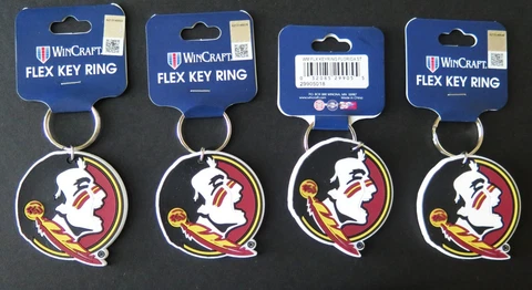 FOUR (4) FLORIDA STATE SEMINOLES, FLEXIBLE KEY RINGS FROM WINCRAFT Cover