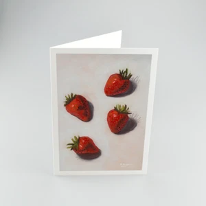 Strawberries - A5 High Quality 312gsm Blank Greetings Cards - Picture 1 of 4
