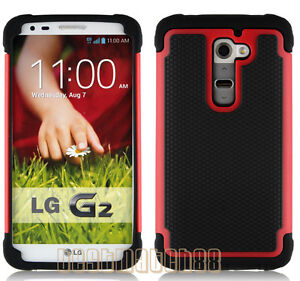 for LG cover G2 rugged rubber silicone shook proof  case triple layer LG G 2