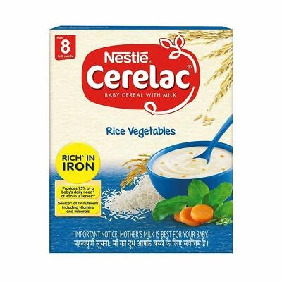 Nestlé CERELAC Baby Cereal with Milk, Rice Vegetables – start From 8... - Imagem 1 de 4