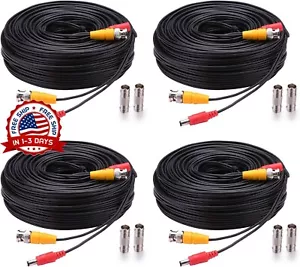 4x150ft Kamera Kabel BNC Video Wire Sicherheitskabel für CCTV DVR Black Schwarz. - Bild 1 von 8