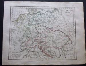alte bunte Landkarte Jahr 1823 "Deutschland" 'bei Tardieu-Denesle - Bild 1 von 6
