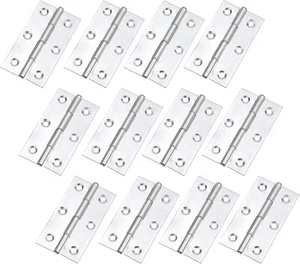 Hinges Dwinging Door Hinge Silver Stainless Steel 3 Inch Hinge Pack of 12 Tool - Picture 1 of 6