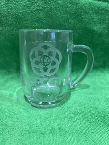Vintage Epcot Center PartnerEtched Clear Glass Beverage Mug Made In France 1983 - Picture 1 of 7