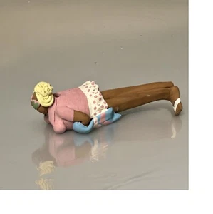 OOAK Handmade & Painted Old Lady by The Beach Incense Burner Holder Funny Humor - Picture 1 of 7