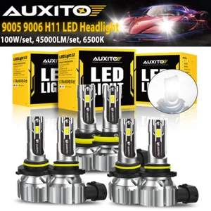 6pcs 9005 9006 H11 Combo LED Headlight Fog Bulbs Kit High Low Beam 6000K White - Bild 1 von 13
