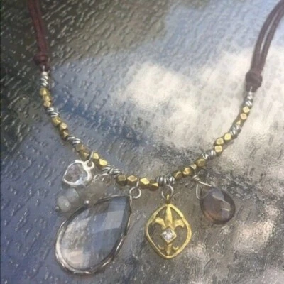 "Collar Gota de Lluvia Silpada N2341 Longitud Es 16"" y 1"" Colgante Gota 17"" Antes $69" Foto 1 de 4