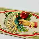1880's VICTORIAN CALLING CARD LITHO Die Cut In Fond Remembrance Sample AA2