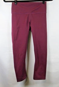 Fabletics Powerhold Cropped Leggings S Small Maroon Red S Small - Picture 1 of 5