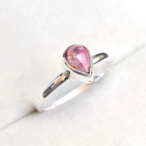 Wassermelone Turmalin Ring, Bi Color Turmalin Ring 925 Sterling Silber - TR100 - Bild 1 von 4