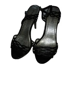 Anna Michelle Sexy black open toe hell sandal. Sz 8.5 - Picture 1 of 6