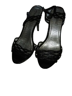 Anna Michelle Sexy black open toe hell sandal. Sz 8.5 - Image 1 of 4