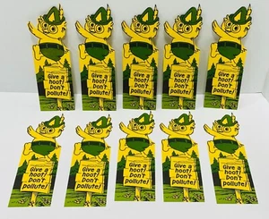 Vtg Woodsy The Owl Give A Hoot Don't Pollute! Book markers lot of 10 collectible - Picture 1 of 10