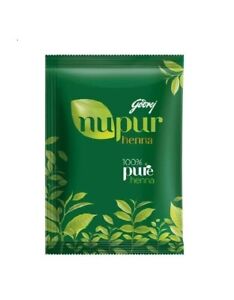 Godrej Nupur Henna Powder with Herbs Hair Color 100% Natural 50 gm pouches 