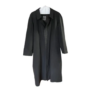 Vtg Christian Dior Monsieur Paris New York Trench Over Coat Wool Lined Men's 42S - Picture 1 of 8