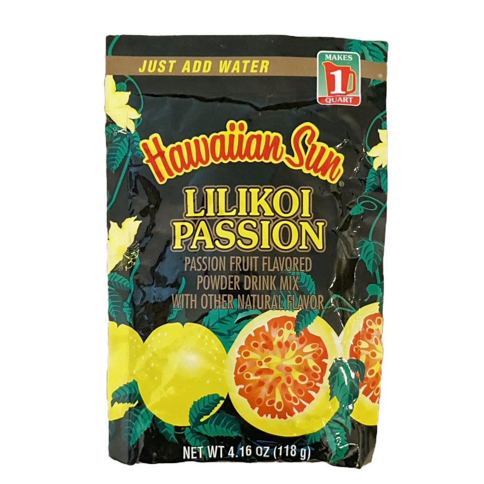 Hawaiian Sun Powder Mix Lilikoi Passion, solo agrega agua (1 paquete) Foto 1 de 1
