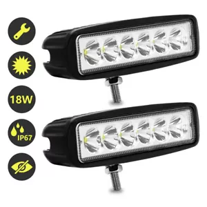 2X LED Arbeitsscheinwerfer 18W Rückfahrscheinwerfer Scheinwerfer 12V 24V PMMA - Bild 1 von 10