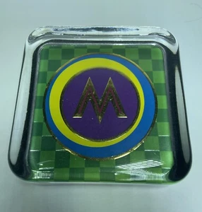 Punch Studio Gold Foiled “M”Monogram Paper Weight Desk Décor - Picture 1 of 5