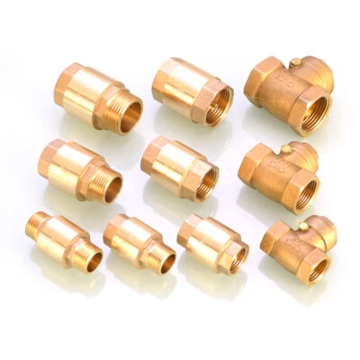 1/2" 3/4" 1" Male/Female Thread Non Return Valve Brass One Way Check Valves Bsp - Image 1 of 4