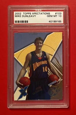 PSA 10 2002 TOPPS  XPECTATIONS MIKE DUNLEAVY #103 BASKETBALL ROOKIE CARD RC - Image 1 of 3