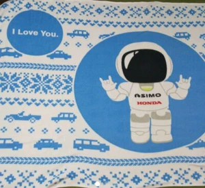 Honda ASIMO Big Blanket Blue soft Fleece 47 x 70in robot novelty Rare Japan - Picture 1 of 7