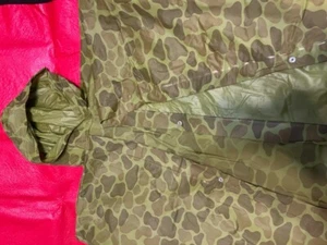 Camouflage Vinyl nasses Wetter Regen Poncho Militärstil Bodenplane/Unterstand - 52"x80" - Bild 1 von 4