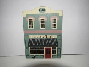 The Cats' Meow 1986 Jones Bros. Tea Co. Signed Faline 1990 Wood Shelf Sitter - Picture 1 of 2