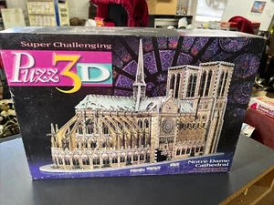 PUZZ 3D Notre Dame Cathedral SUPER Challenging MILTON BRADLEY 925 pcs (age 12+) - Picture 1 of 11