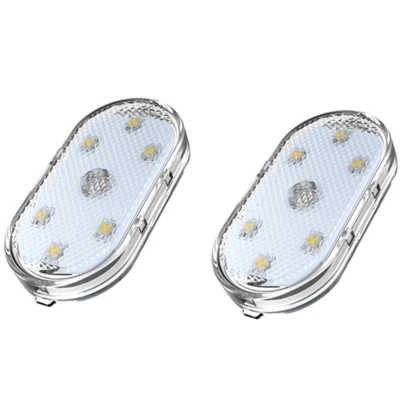 Lámpara de lectura con sensor táctil de dedo y luz domo interior para automóvil 2 piezas LED atracción USB Foto 1 de 4