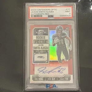 2023 Contenders Optic Jaxon Smith-Njigba Red RC Auto /125 AIR BUBBLES NOT DAMAGE - Picture 1 of 5