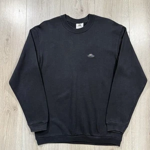 Vintage Fruit Of The Loom Sweatshirt Size S Small Graphic Print Black Unisex - Picture 1 of 7
