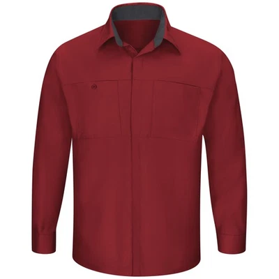 Red Kap Men's Long Sleeve Performance Plus Shop Shirt with OilBlok Technology - Image 1 of 4