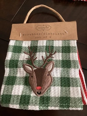 Juego de paños exfoliantes para renos Mud Pie Foto 1 de 2